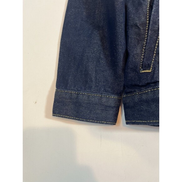 Collections Etc Denim Jacket Size Medium Blue Embroidered Floral Boho Art - Picture 10 of 13